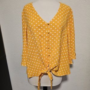 Tie front blouse